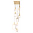 CWI Lighting Anello Contemporary Metal LED Pendant in White Oak
