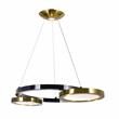 CWI Lighting Deux Lunes Contemporary Metal LED Chandelier in Black/Brass