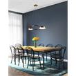 CWI Lighting Deux Lunes Contemporary Metal LED Chandelier in Black/Brass