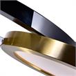 CWI Lighting Deux Lunes Contemporary Metal LED Chandelier in Black/Brass