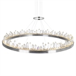 CWI Lighting Agassiz Contemporary Metal LED Chandelier in Polished Nickel
