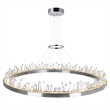 CWI Lighting Agassiz Contemporary Metal LED Chandelier in Polished Nickel