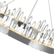 CWI Lighting Agassiz Contemporary Metal LED Chandelier in Polished Nickel