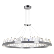 CWI Lighting Agassiz Contemporary Metal LED Chandelier in Polished Nickel