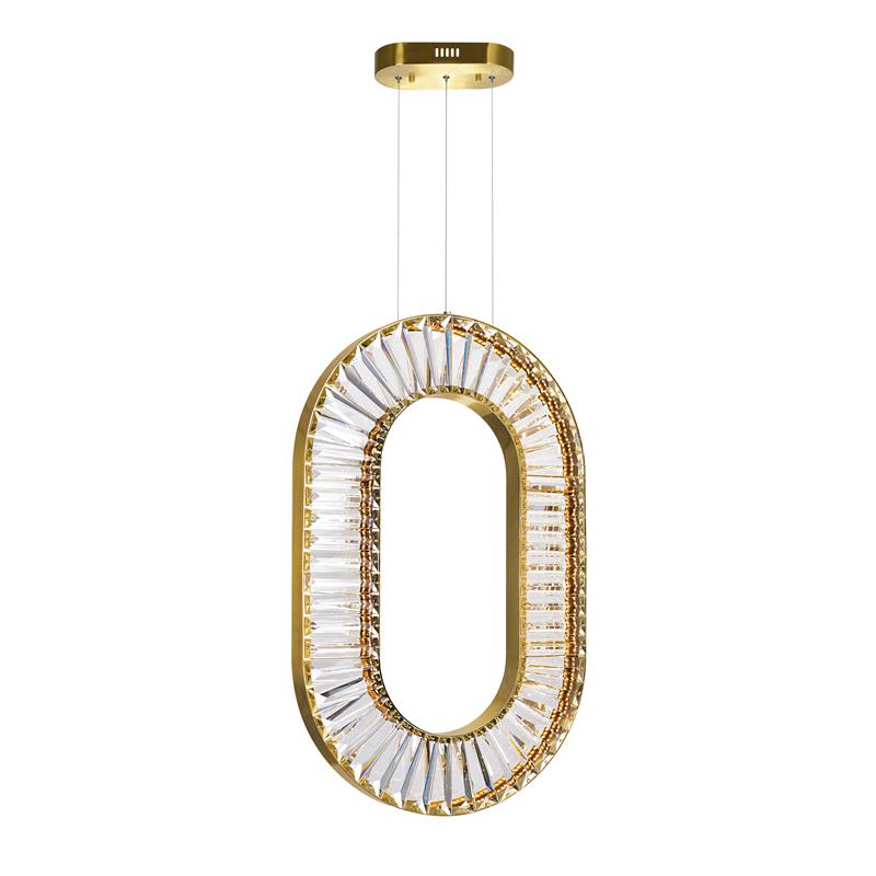 CWI Lighting Bjoux Contemporary Metal LED Chandelier in Brass
