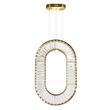 CWI Lighting Bjoux Contemporary Metal LED Chandelier in Brass