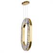 CWI Lighting Bjoux Contemporary Metal LED Chandelier in Brass