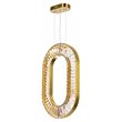 CWI Lighting Bjoux Contemporary Metal LED Chandelier in Brass