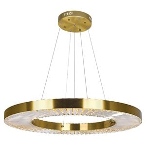 CWI Lighting BjouxContemporary Metal LED Chandelier in Brass