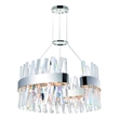 CWI Lighting Glace Contemporary Metal Chandelier with Dimmer in Chrome