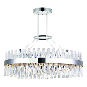CWI Lighting Glace Contemporary Metal LED Metal Chandelier in Chrome
