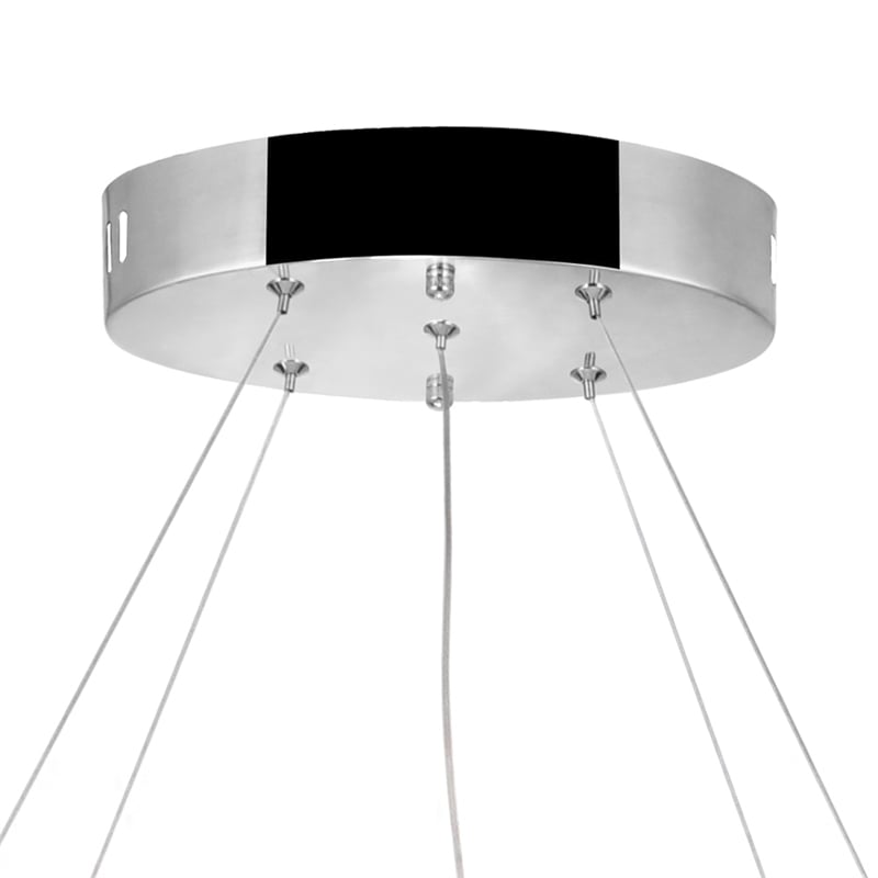 CWI Lighting Glace Contemporary Metal LED Metal Chandelier in Chrome