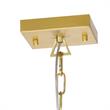 CWI Lighting Tudor 6 Light Contemporary Metal Chandelier in Satin Gold/Black