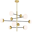 CWI Lighting Compass 10 Light Contemporary Metal Chandelier in Gold