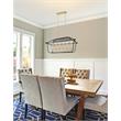 CWI Lighting Tudor 6 Light Metal Island/Pool Table Chandelier in Gold/Black