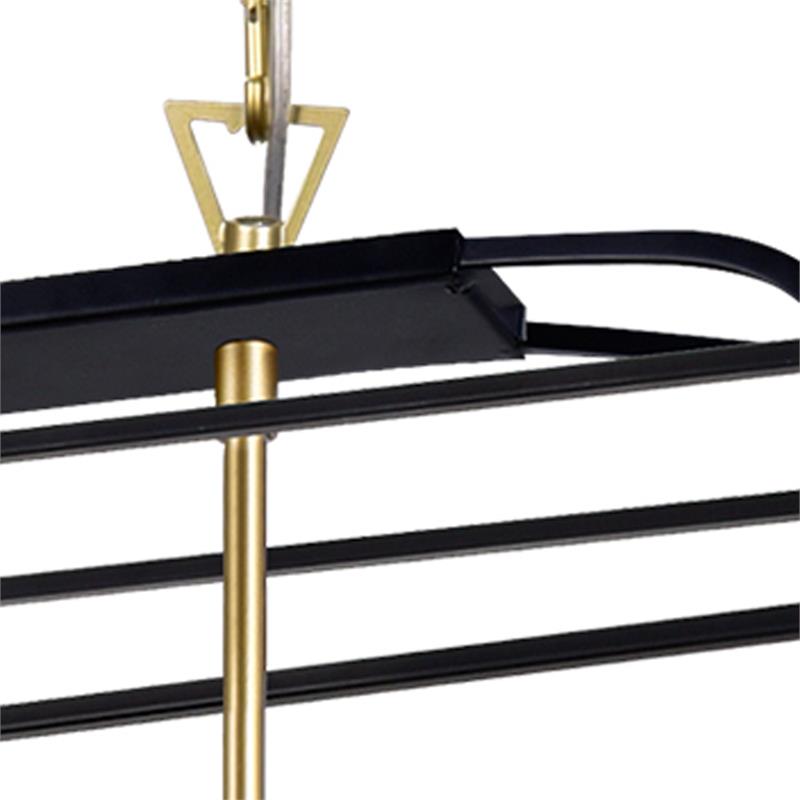 CWI Lighting Tudor 6 Light Metal Island/Pool Table Chandelier in Gold/Black