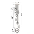 CWI Lighting Iris 26 Light Contemporary Metal Pendant in Brass