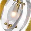 CWI Lighting Iris 1 Light Contemporary Metal Mini Pendant in Brass