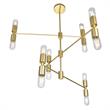 CWI Lighting Hand Crank 12 Light Contemporary Metal Chandelier in Gold