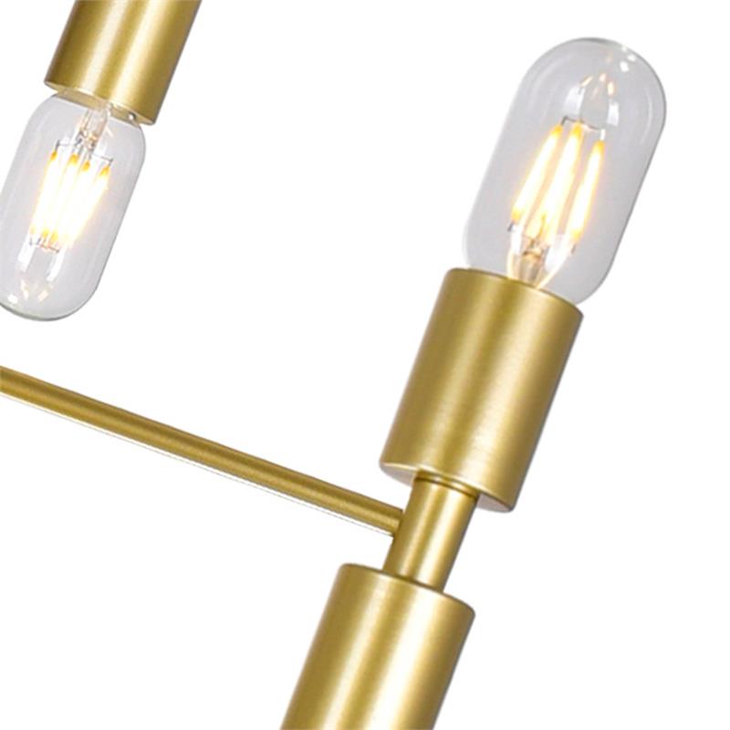 CWI Lighting Hand Crank 12 Light Contemporary Metal Chandelier in Gold