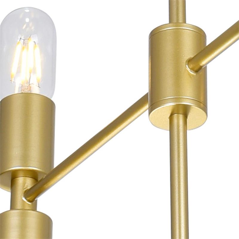CWI Lighting Hand Crank 12 Light Contemporary Metal Chandelier in Gold