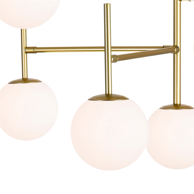 CWI Lighting Tourch 7 Light Contemporary Metal Chandelier in Medallion Gold