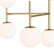 CWI Lighting Tourch 7 Light Contemporary Metal Chandelier in Medallion Gold