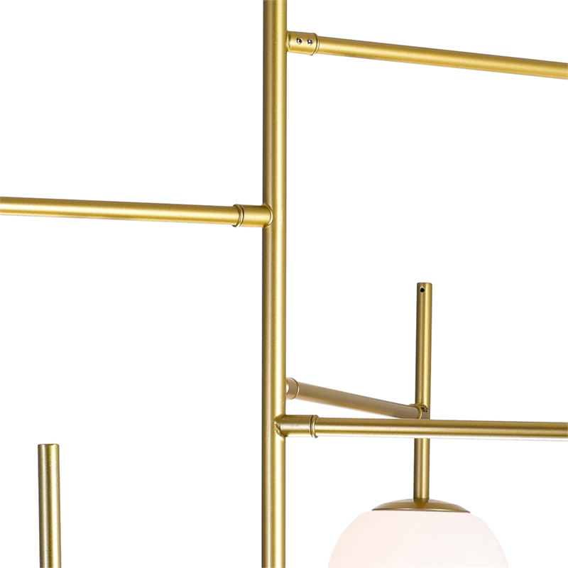 CWI Lighting Tourch 7 Light Contemporary Metal Chandelier in Medallion Gold