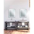 CWI Lighting AbrilRectangle Contemporary Metal LED Mirror in Matte White