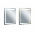 CWI Lighting AbrilRectangle Contemporary Metal LED Mirror in Matte White