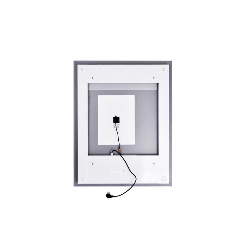 CWI Lighting AbrilRectangle Contemporary Metal LED Mirror in Matte White