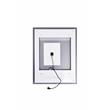 CWI Lighting AbrilRectangle Contemporary Metal LED Mirror in Matte White