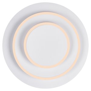 cwi lighting private i contemporary metal led sconce in matte white