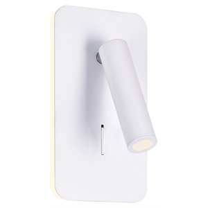 CWI Lighting Private I Contemporary Metal LED Sconce with Dimmer in White