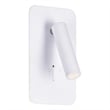 CWI Lighting Private I Contemporary Metal LED Sconce with Dimmer in White