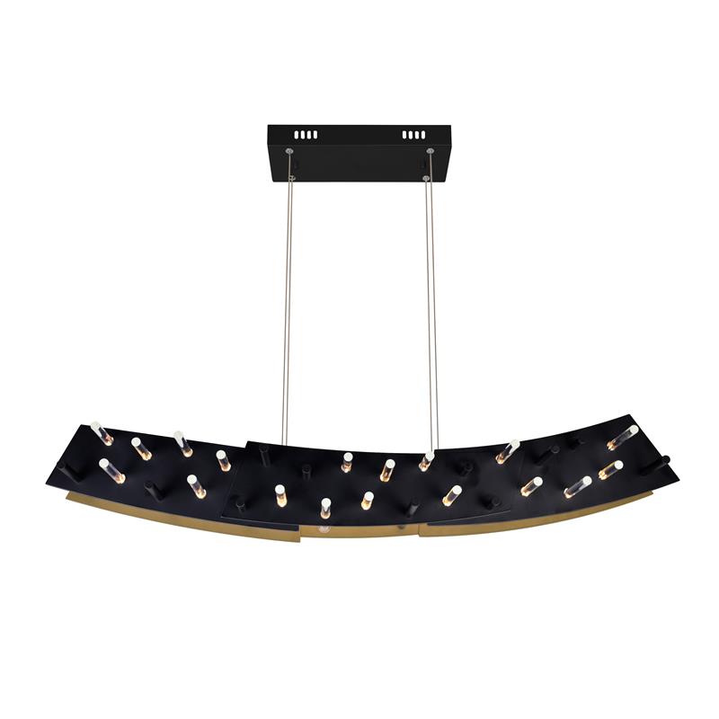 CWI Lighting Gondola Contemporary Metal LED Chandelier in Black
