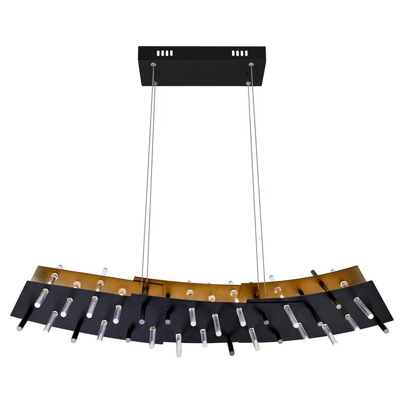 CWI Lighting Gondola Contemporary Metal LED Chandelier in Black
