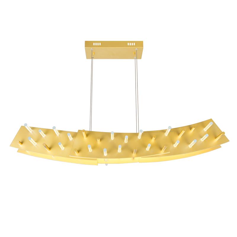 CWI Lighting Gondola Contemporary Metal LED Chandelier in Satin Gold