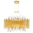 CWI Lighting Cityscape 12 Light Contemporary Metal Chandelier in Satin Gold