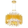 CWI Lighting Cityscape 12 Light Contemporary Metal Chandelier in Satin Gold