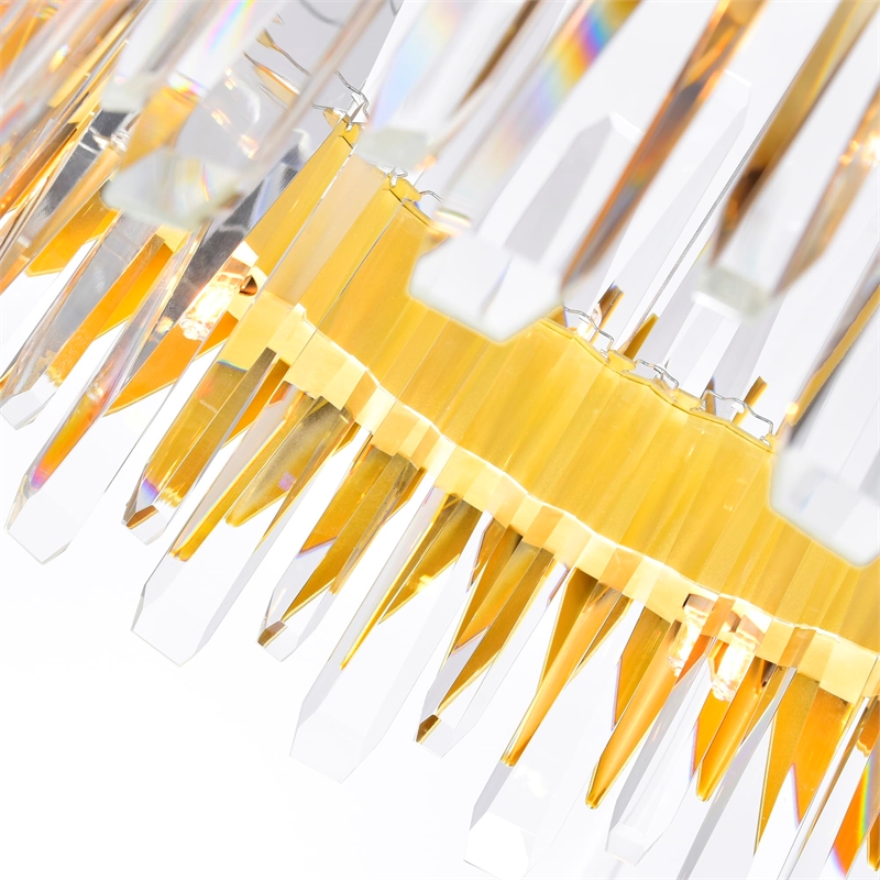 CWI Lighting Cityscape 18 Light Contemporary Metal Chandelier in Satin Gold