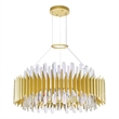 CWI Lighting Cityscape 18 Light Contemporary Metal Chandelier in Satin Gold
