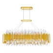 CWI Lighting Cityscape 20 Light Contemporary Metal Chandelier in Satin Gold