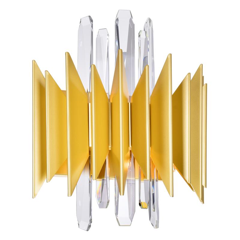 CWI Lighting Cityscape 5 Light Contemporary Metal Wall Sconce in Satin Gold