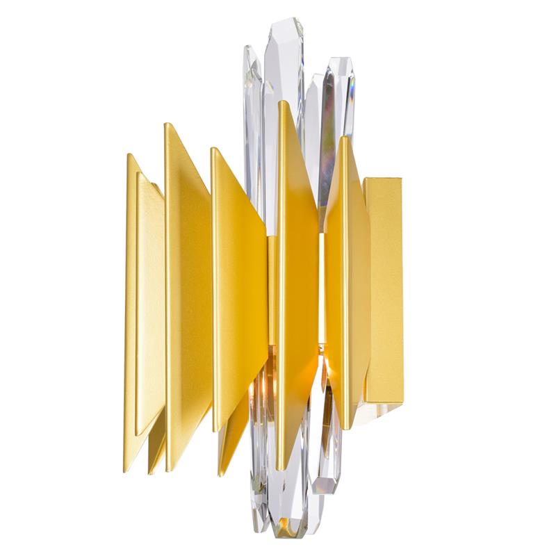 CWI Lighting Cityscape 5 Light Contemporary Metal Wall Sconce in Satin Gold