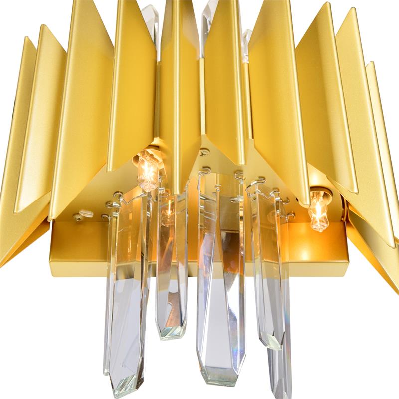 CWI Lighting Cityscape 5 Light Contemporary Metal Wall Sconce in Satin Gold