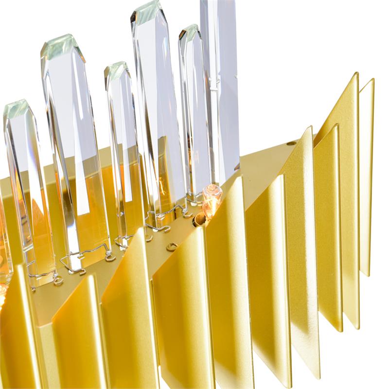 CWI Lighting Cityscape 5 Light Contemporary Metal Wall Sconce in Satin Gold