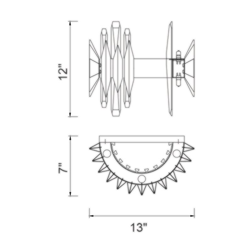 CWI Lighting Cityscape 5 Light Contemporary Metal Wall Sconce in Satin Gold