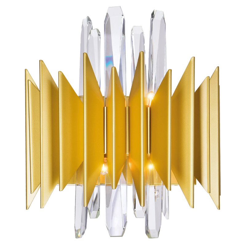 CWI Lighting Cityscape 5 Light Contemporary Metal Wall Sconce in Satin Gold