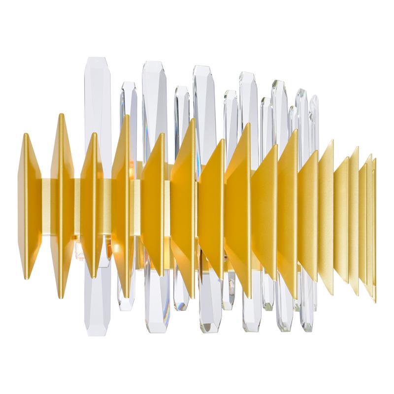 CWI Lighting Cityscape 7 Light Metal Light Wall Sconce in Satin Gold